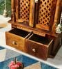 Honey finish Solid Sheesham Wooden Temple