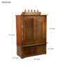 Honey finish Solid Sheesham Wooden Temple