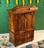 Honey finish Solid Sheesham Wooden Temple