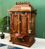 Honey finish Solid Sheesham Wooden Temple