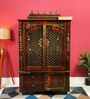 Honey finish Solid Sheesham Wooden Temple