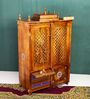 Honey finish Solid Sheesham Wooden Temple