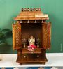 Honey finish Solid Sheesham Wooden Temple