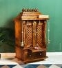 Honey finish Solid Sheesham Wooden Temple
