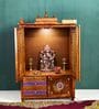 Honey finish Solid Sheesham Wooden Temple