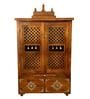 Honey finish Solid Sheesham Wooden Temple