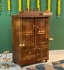 Honey finish Solid Sheesham Wooden Temple