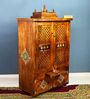 Honey finish Solid Sheesham Wooden Temple