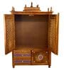 Honey finish Solid Sheesham Wooden Temple