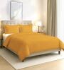 Honey Gold Solid 400 TC Cotton Double Sized Duvet Cover