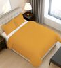 Honey Gold Solid 400 TC Cotton Double Sized Duvet Cover