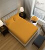 Honey Gold Solid 400 TC Cotton King Sized Fitted sheet with 2 Pillow Covers