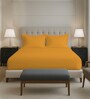 Honey Gold Solid 400 TC Cotton King Sized Fitted sheet with 2 Pillow Covers