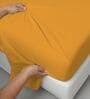 Honey Gold Solid 400 TC Cotton Single Sized Bedsheet with 1 Pillow Cover