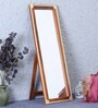 Synthetic Wood Full Length Mirror in Brown colour