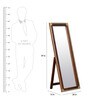 Synthetic Wood Full Length Mirror in Brown colour