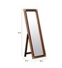 Synthetic Wood Full Length Mirror in Brown colour