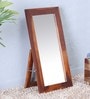 Solid Wood Full Length Mirror in Brown colour