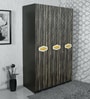 Honeycomb 3 Door Wardrobe in Brown Finish