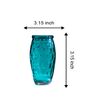 Honeycomb Embossed Multicolour Glass Vase