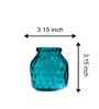 Honeycomb Embossed Multicolour Glass Vase