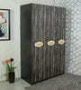Honeycomb 3 Door Wardrobe in Brown Finish