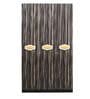 Honeycomb 3 Door Wardrobe in Brown Finish