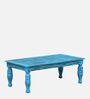 Honsinger Solid Wood Coffee Table In Scratch Resistant Distress Blue Finish