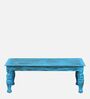 Honsinger Solid Wood Coffee Table In Scratch Resistant Distress Blue Finish