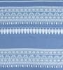 Blue Traditional 300 TC 100% Cotton King Sized Bed Sheets with 2 Pillow Covers