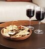 Hoop Brown & Gold Wood & Brass 1 Pcs Appetizer Platter