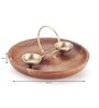Hoop Brown & Gold Wood & Brass 1 Pcs Appetizer Platter