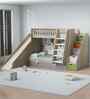 Hop N  Slide Bed  With Multicolor Staircase Storage & Ocean Print