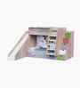 Hop N  Slide Bed  With Multicolor Staircase Storage & Ocean Print