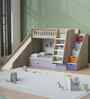 Hop N  Slide Bed With Multicolor Staircase Storage & Animal Rider Print