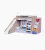 Hop N  Slide Bed With Multicolor Staircase Storage & Animal Rider Print
