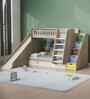Hop N  Slide Bed Multicolor Staircase Storage & Animal print at the back