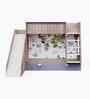 Hop on Top Bunk Bed With Grey Drawers Storage, Slide & Ocean Print