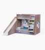 Hop on Top Bunk Bed With Grey Drawers Storage, Slide & Ocean Print