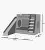 Hop on Top Bunk Bed  With White Drawers Storage, Slide & Animal Print