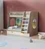 Hop on Top Bunk Bed  With White Drawers Storage, Ladder & Animal Print