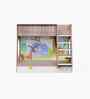 Hop on Top Bunk Bed  With White Drawers Storage, Ladder & Animal Print