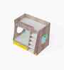 Hop on Top Bunk Bed  With Yellow Drawers Storage, Ladder & Globe Print