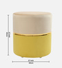 Hopewell Fabric Pouffe in Cream & Yellow Colour
