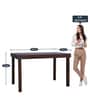 Hopton 4 Seater Dining Table in Walnut Finish