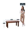 Hopton Solid Wood Medium Bench in Walnut Finish