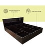 Horae King Size Bed in Wenge Finish with Headboard & Box Storage