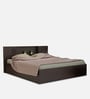 Horae King Size Bed in Wenge Finish with Headboard & Box Storage