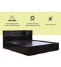 Horae King Size Bed in Wenge Finish with Headboard & Box Storage