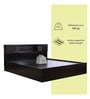 Horae King Size Bed in Wenge Finish with Headboard & Box Storage